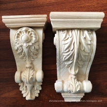 Decorative carved craft wood floral roman corbel